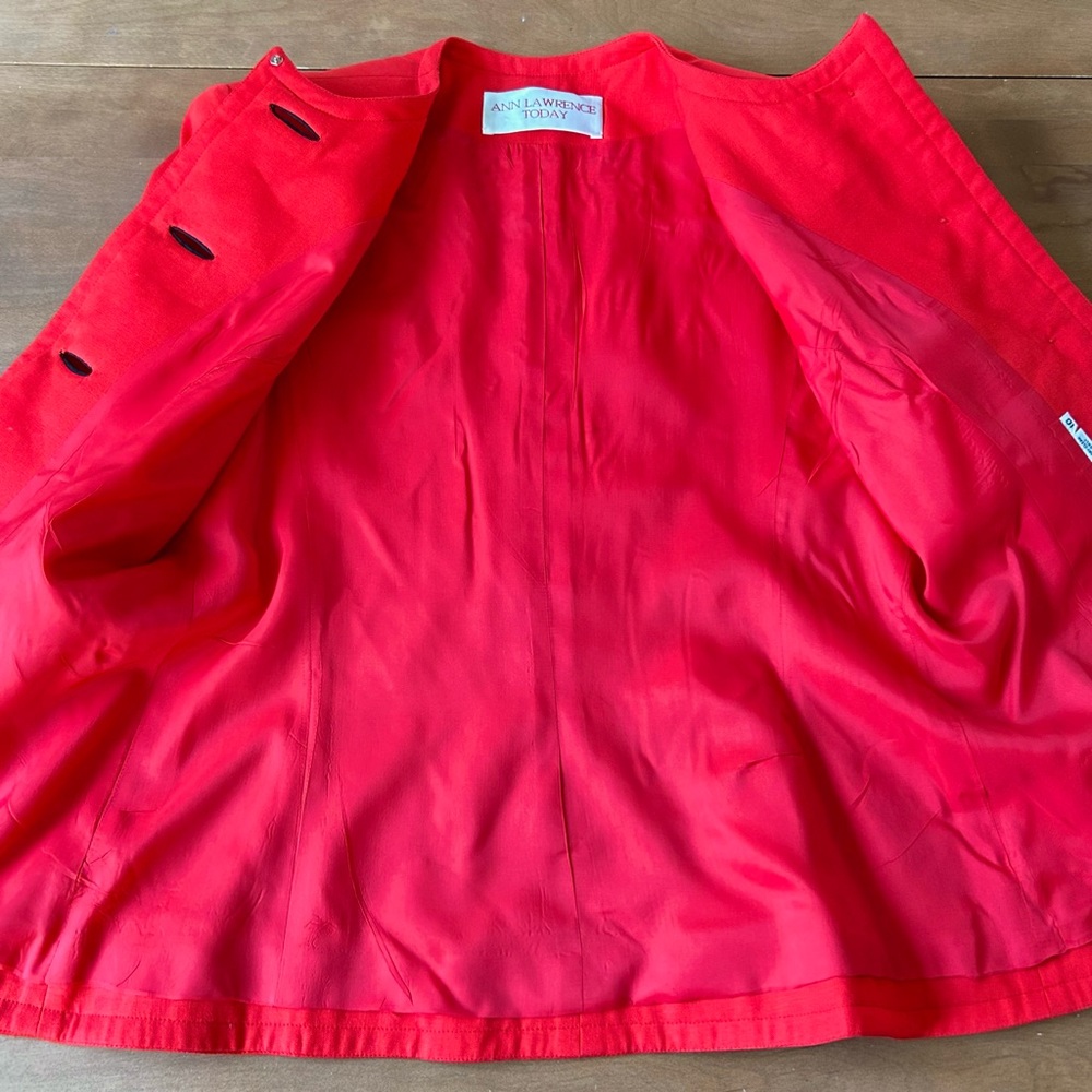 Vintage Ann Lawrence Red Tailored Blazer - Picture 13 of 16